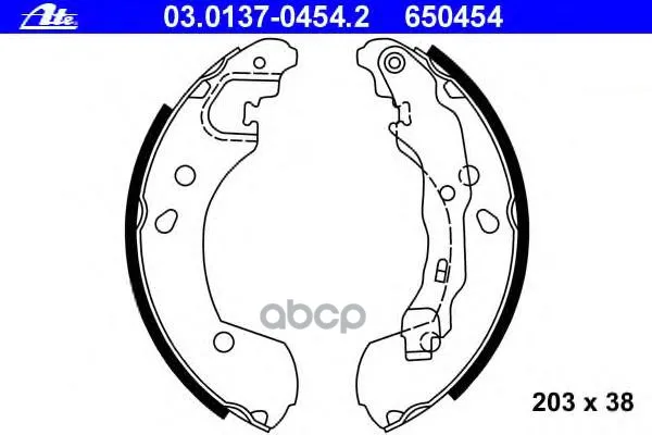 Колодки Тормозные Барабанные Nissan Micra 03-/Note 06-/Renault Clio 05-/Modus 04- Ate арт. 03.0137-0454.2