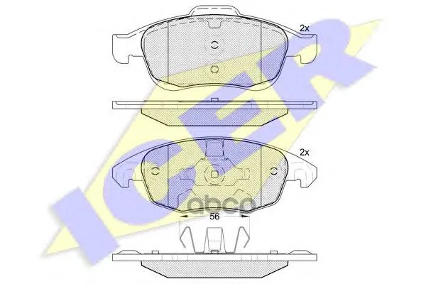 181852_колодки Дисковые Передние! Citroen C4 Picasso 1.6hdi/1.8i 06 Icer 181852 Icer арт. 181852