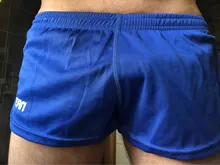 Running-Shorts Sweatpants Mesh-Liner Jogging-Bottom Sexy Sport Male Quick-Dry Mens 