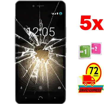 

5x Protectors Screen Tempered Glass for for BQ AQUARIS U PLUS (Not Full SEE INFO)