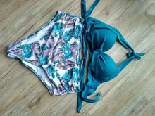 Bikini Bodysuit Biquini Swimwear Women Sexy HALTER High-Waist Plus-Size Summer XXL