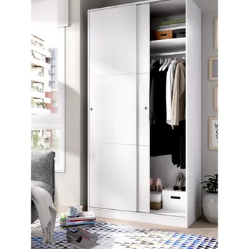 

Sliding Door Wardrobe model SLIDE COLOR white brightness 100Cm