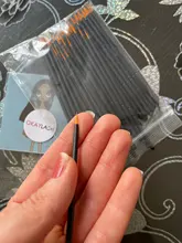 OKAYLASH 50 unids/lote mango negro Gel reutilizables de arte clavo cepillos pintura bolígrafo belleza maquillaje herramientas