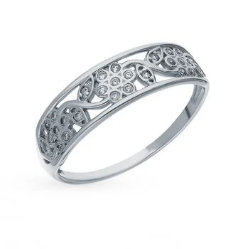 

Silver ring with cubic zirconia SUNLIGHT test 925