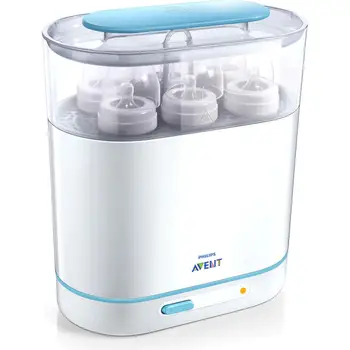

Philips Avent 3-in-1 Electric Steam Sterilizer for Baby Bottles Pacifiers Cups and More Best For Baby Health