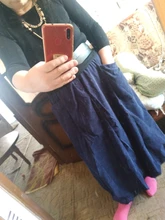 Skirts Maxi Elastic-Waist ZANZEA Elegant Corduroy Plus-Size Casual Womens Saia Robe