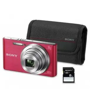 

SONY DSC-W830 20.1MP KIT + SD 8B + ORIGINAL case (pink)