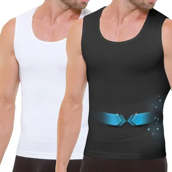 

Set of 2 tank tops refining black & white Cellutex for men