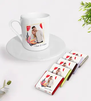 

Personalized Is Photo Turkish coffee Cup and Chocolate Gift Seti-27