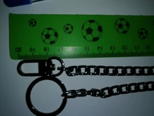 Llavero antipérdida metálico, llavero con mosquetón de 40cm para la cartera, para pantalones hípster, de estilo punk rock y hip hop, para hombres