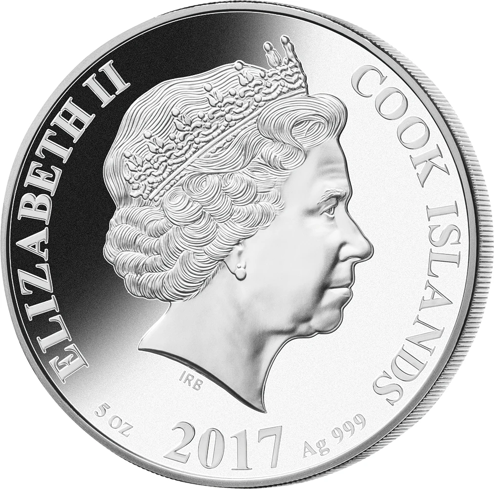 Велосипед 200 юбилей перламутр 5 унций Серебряная монета 25$ Острова Кука