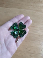 Jewelry Pins Leaf-Plant-Brooch Rhinestones Crystal Green Women Baiduqiandu for Red New-Arrival