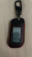 Funda para llave de coche A93 de cuero auténtico para Starline A93 A63 A36 A39 llavero con transmisor LCD y mando a distancia con alarma de coche bidireccional