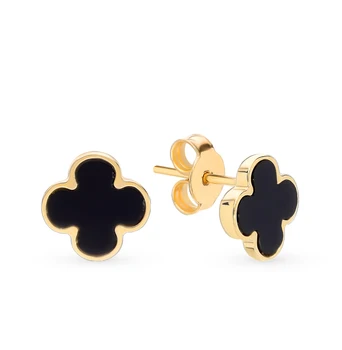 

Gold earrings with Onyx sunlight sample 585