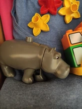 Bloques de construcción de animales grandes para niños, figuras de dinosaurios, Cocodrilo, elefante de zoológico, Series, DIY, bloques, juguete educativo