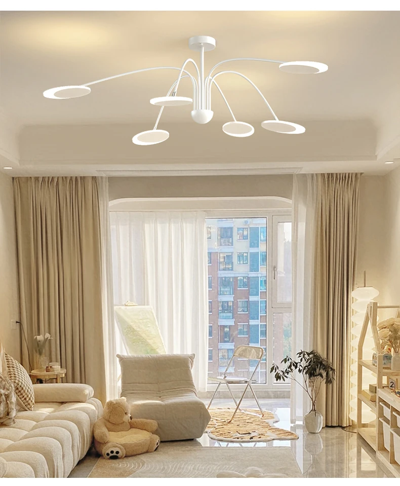 Modern LED Ceiling Chandeliers for Living Room White Simple Hall Minimalist Hanging Lights Luxury Lamps For Bedroom Dining Room bubble chandelier