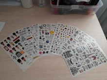Pegatina de papel para decoración, pegatina de diario de viaje de estilo europeo, álbum de recortes diario, pegatinas Kawaii coreanas de papelería