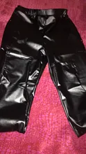 2020 pantalones de invierno pantalones Leggings de cuero de las mujeres ocasionales de la Pu caliente para mujer abierto Pantalones Slim Fit otoño cintura alta pantalones de cuero