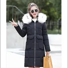 Veste d'hiver femmes парки pour manteau режим femme doudoune avec une capuche искусственный мех col длинные пальто для девочек; manteau vêtements d'ext érie