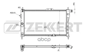 

Radiator OHL. DV. Daewoo Espero (klej) 93-zekkert art. mk-1328