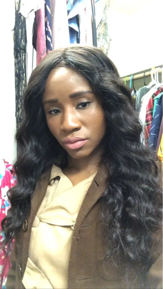 Brazilian Glueless 250 Density Body Wave Lace Wig photo review