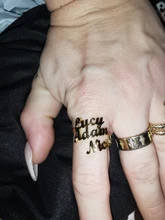 Letdiffery-anillos de doble nombre personalizados para mujer, anillos de boda ajustables de acero inoxidable, regalos de compromiso únicos