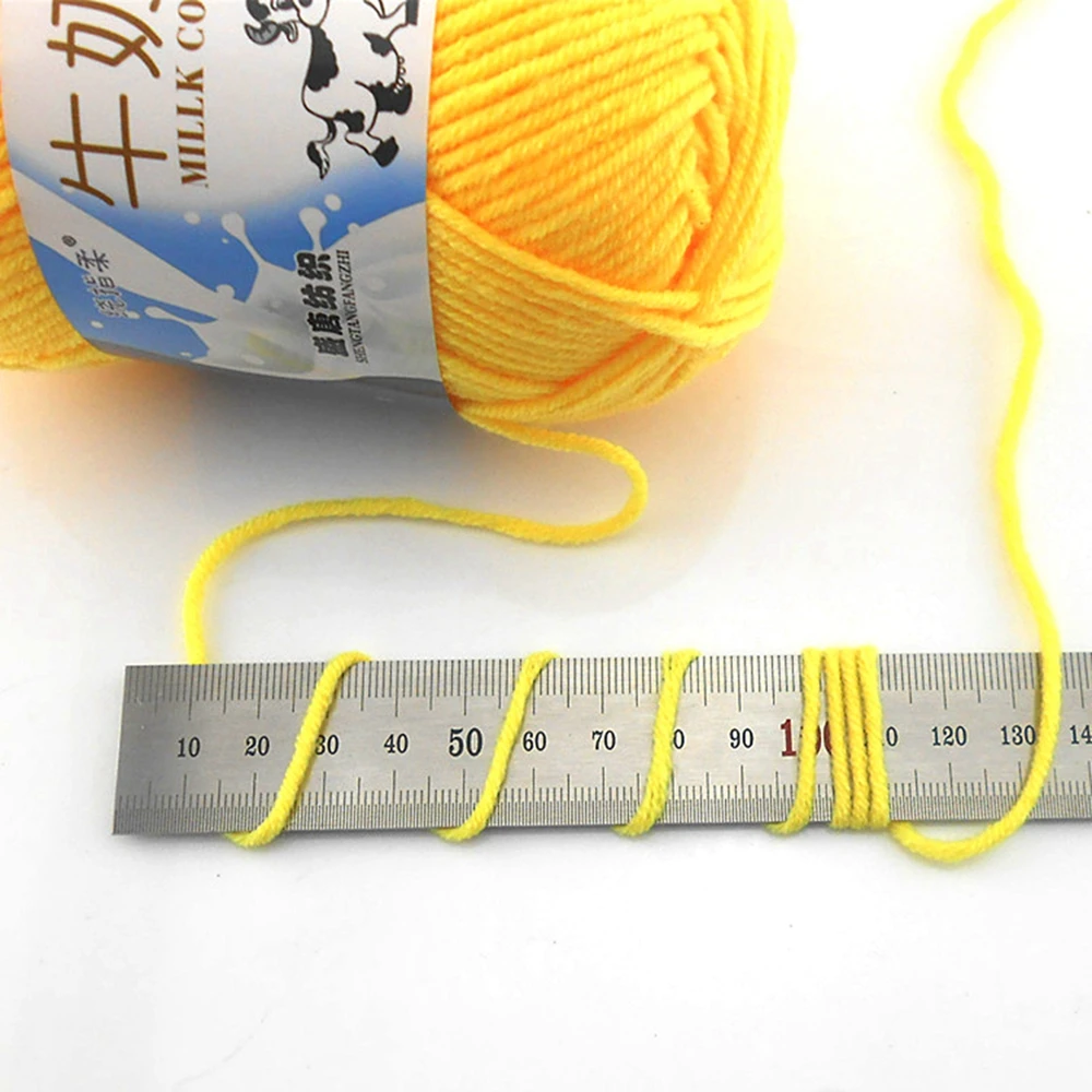 5pcs 5ply Milk Cotton Knitting Yarn Soft Blended Cotton Crochet Thread For Hand Knitting Sweater Baby Yarn 50g Knitting Tools 2