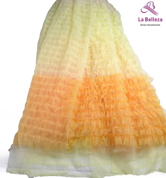 

La Belleza 1,3 or 5 yards Fashion Gradient mesh 3D lace fabric 115cm width,brown,pink,yellow,blue lace fabric