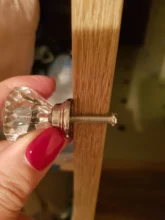 12pcs Clear Acrylic 30mm Diamond Shape Knob Cupboard Drawer Pull Handle Knobs Brand New