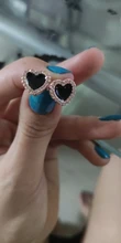 Earrings Heart Zircon-Stone Fashion Jewelry Rose-Gold Bling Cute Korean Women for Gift