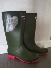 YEELOCA-Botas de lluvia impermeables para mujer, botas impermeables hasta la rodilla con hebilla de tubo largo, zapatos de goma de PVC