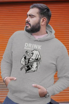 

Angemiel Wear Drink More Gray Men 'S Hooded Sweatshirt