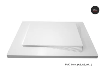 

d®tiendas - Placas de PVC Espumado, Blanco Mate. Grosor 1mm. Pack de 50uds. Tamaños a Elegir.