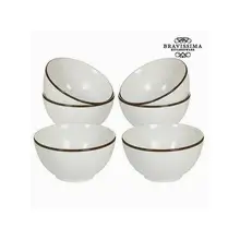 Набор мисок белая посуда коричневый(6 шт)-коллекция кухонного декора Bravissima kitchen