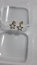 Pendientes de tuerca de estrella hueca de Metal para mujer, de Plata de Ley 925, aretes pequeños de color dorado y plateado, joyería para mujer