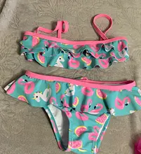 Nuevo 2021 niños traje de dos piezas Flamingo traje de baño para niñas 2021 verano Bikini conjuntos niños traje de baño bañador adorable G1-K337