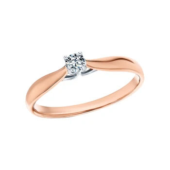 

Gold ring with diamonds sunlight sample 585