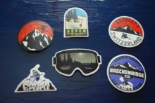 Pegatinas de grafiti para esquí y montaña, pegatinas de grafiti para equipaje, portátil, monopatín, Snowboard, refrigerador, pegatina de esquí, invierno, 10/30/50 Uds.