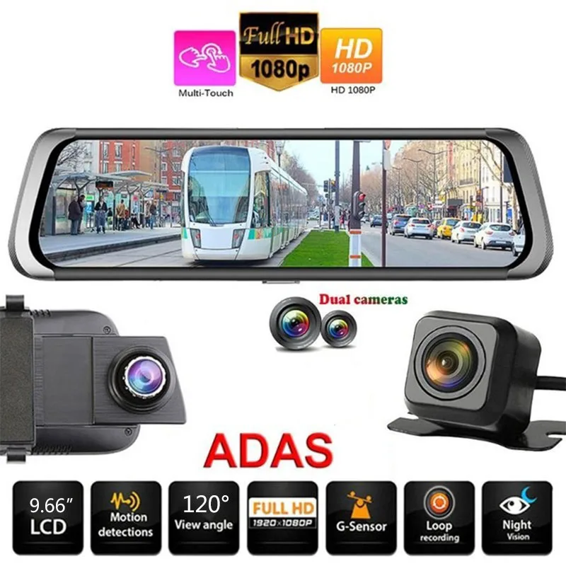 Видеорегистратор Anytek HD с сенсорным экраном и зеркальным стеклом для фотосъемки