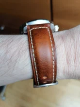 MAIKES-Correa de reloj de 20mm, 22mm, 24mm y 26mm, correa de reloj Vintage de cuero de vaca para Panerai Fossil