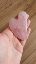 Gua sha-Tabla de piedra de Jade Natural, masajeador de cuarzo rosa, placa Guasha, rascador facial, herramientas para cara, cuello y espalda