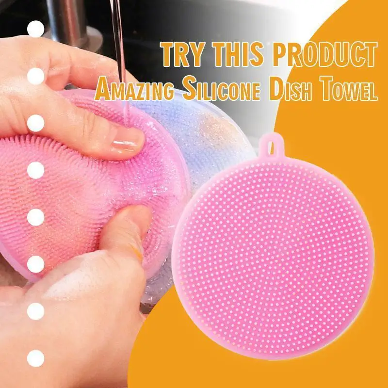 

Amazing Silicone Dish Towel Silicone Dish Towel - Dish Cloth Clean Brush Washing Brush Multifunction Scouring Pad Pot Pan Wash
