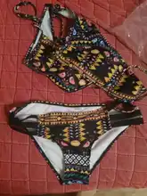 Brazilian Bikini Swimsuit Beachwear Bandage Biquini-String Swim-Wear Aztec Strappy Sexy