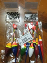 Juego de flotadores de pesca, boya, palo de luz de pesca, oscilante, tamaño variado, Color, accesorios de boya, 10 unids/lote