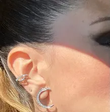 Modyle moda Punk Rock Geometric oreja Cuff para mujeres Vintage plata gemelos unisex Clip pendientes sin Piercing Declaración