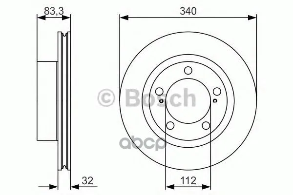 Диск Тормозной Передн Bosch арт. 0986479R29