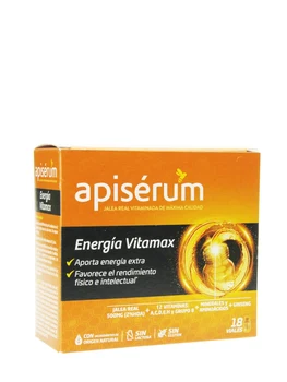 

Apisérum energy vitamax 18 vials provides energy and promotes physical and intellectual performance