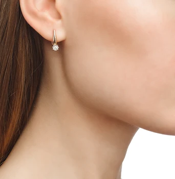 

Gold earrings with diamonds sunlight sample 585