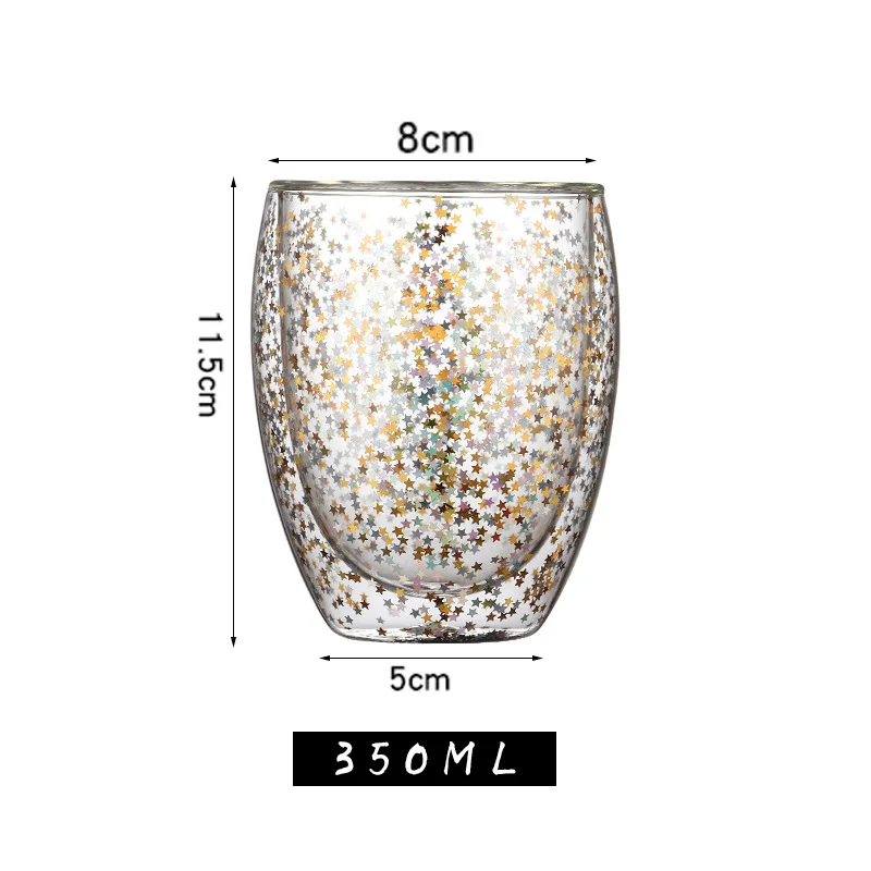 HyperSpace Monogram Double Wall Glass Coffee Mug, Insulate Cups, Lette –  Millennium Crystals