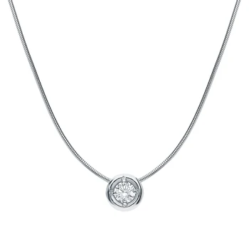 

Silver necklace with cubic zirconia sunlight